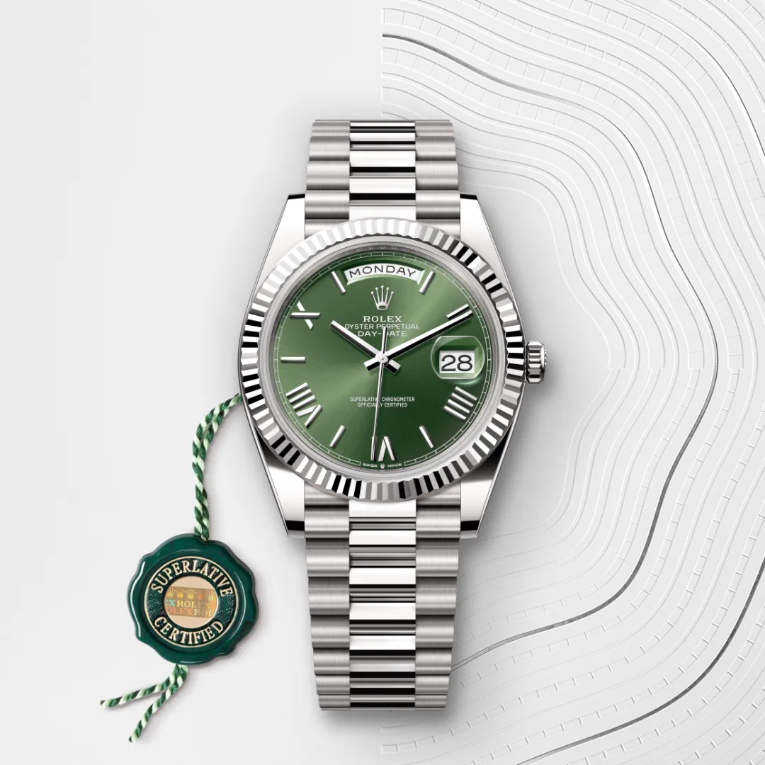 Rolex Day-Date 40 18 ct white gold, M228239-0033